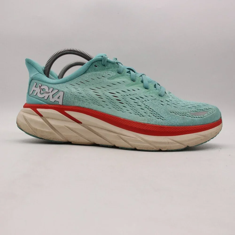 Hoka One One Clifton 8 Women's Size 8.5 B Blue Running Sneakers 1119394 AEBL